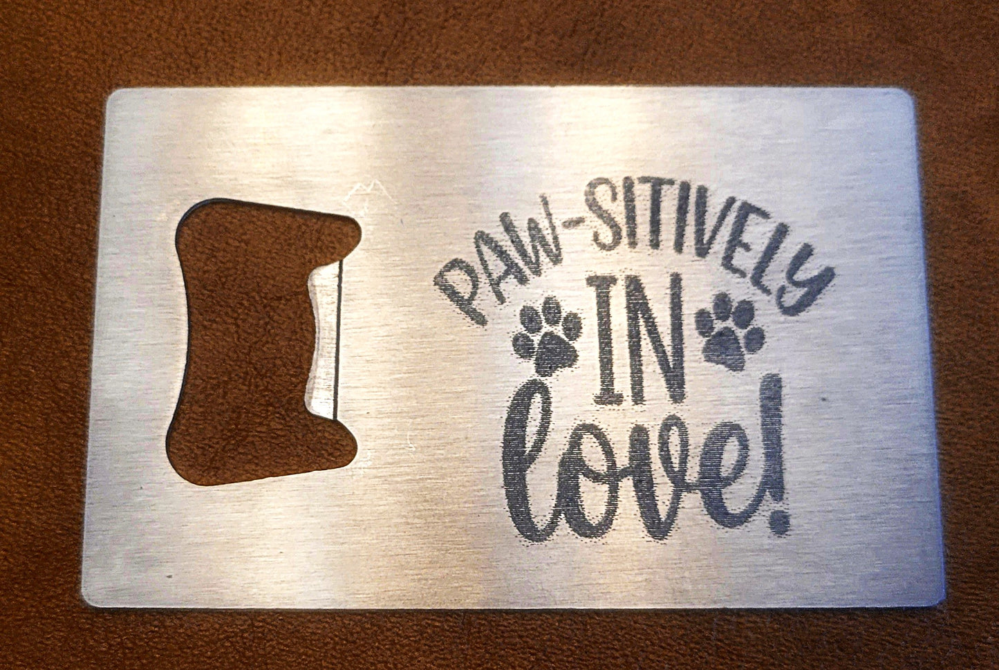 Sleek, durable, laser engraved Bottle Opener