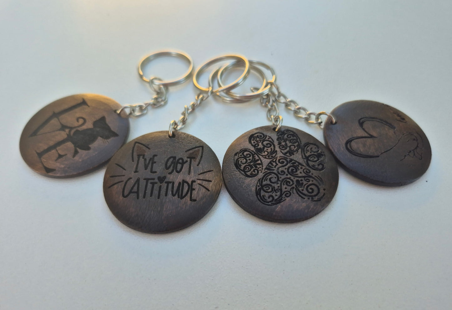 Wood Circle Key Chain