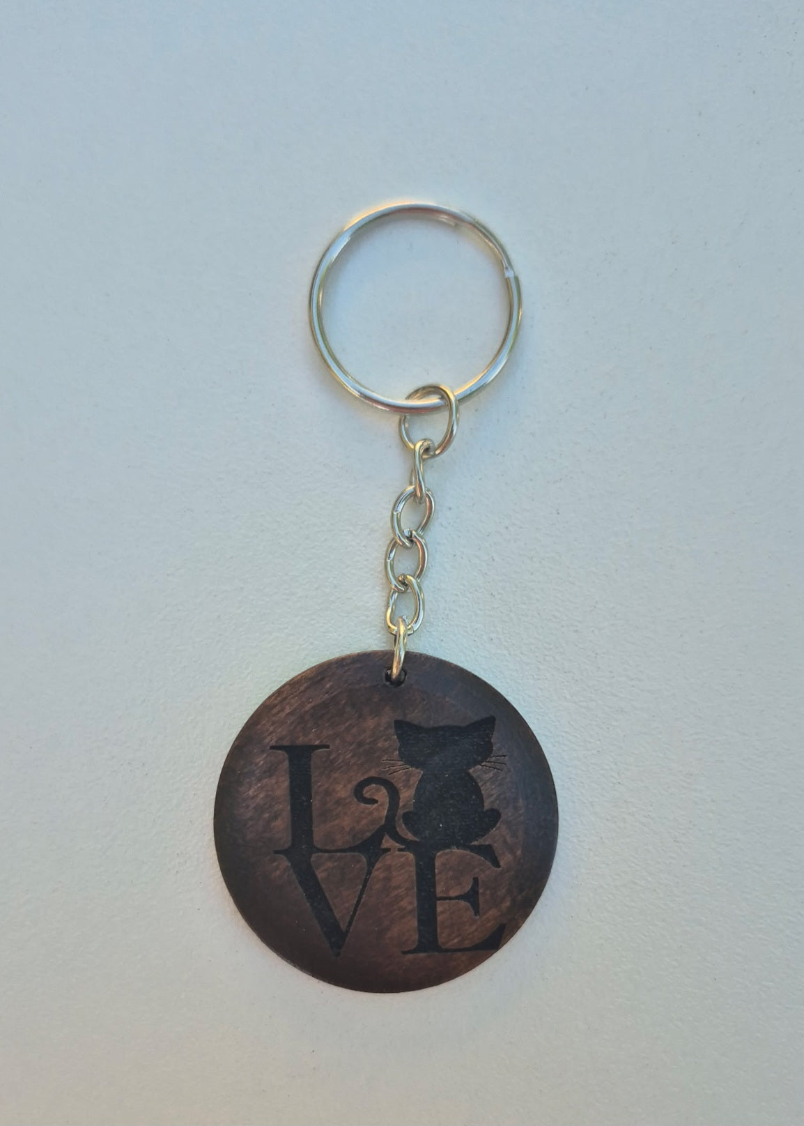 Wood Circle Key Chain