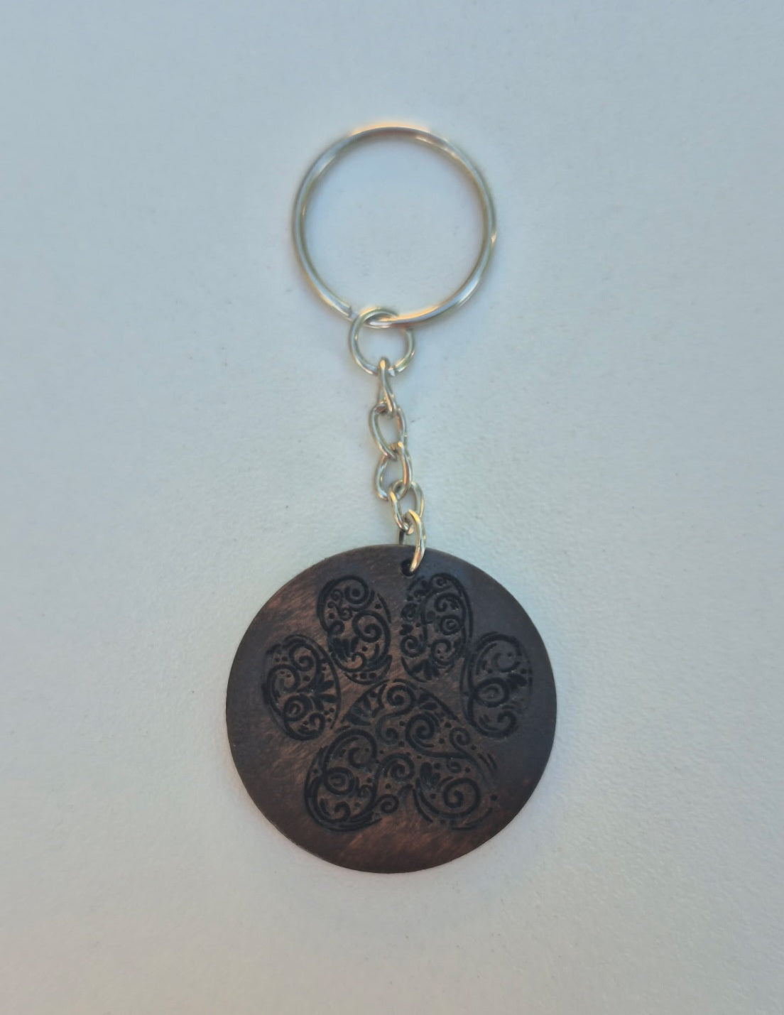 Wood Circle Key Chain