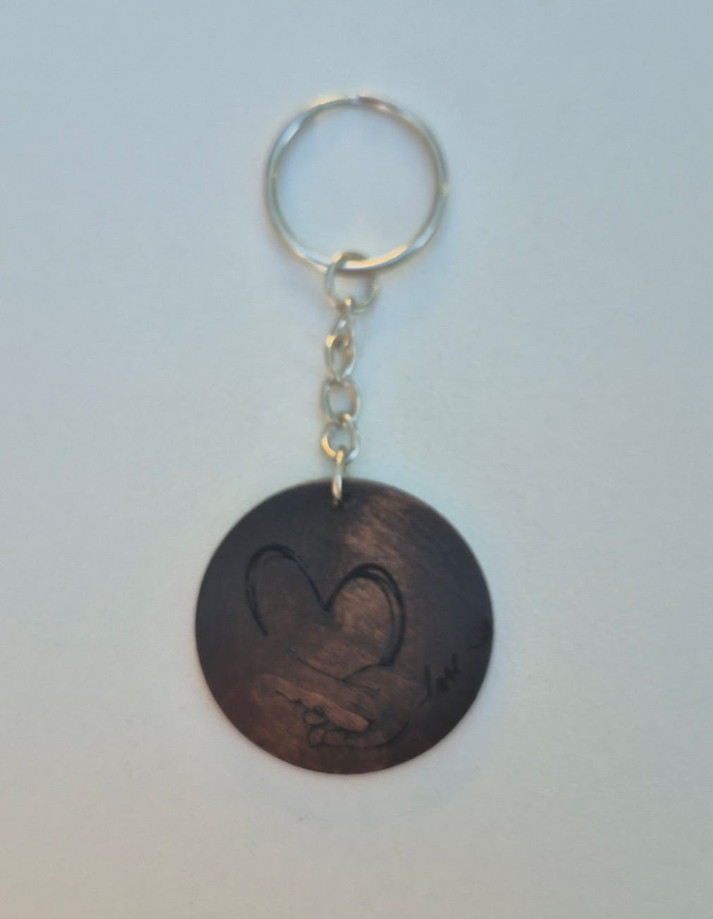 Wood Circle Key Chain